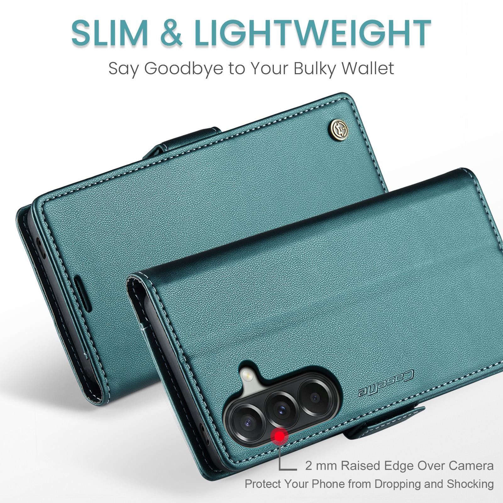 CaseMe 023 Samsung Galaxy A57 5G RFID Θήκη Πορτοφόλι Δερμάτινη – Green