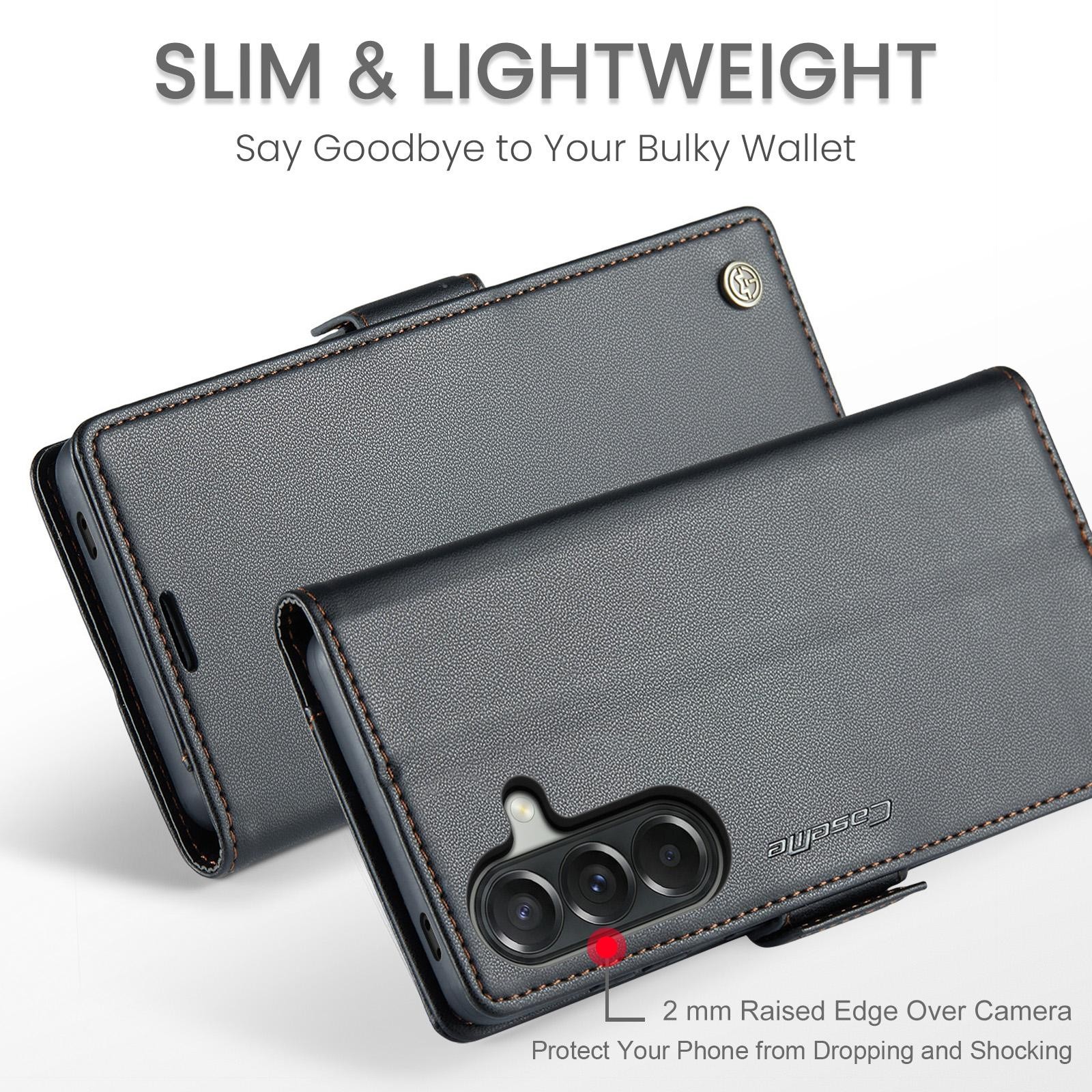 CaseMe 023 Samsung Galaxy A57 5G RFID Θήκη Πορτοφόλι Δερμάτινη –Black