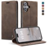 CaseMe 013 iPhone 16 Retro Leather Θήκη Βιβλίο -Coffee