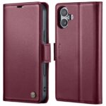 CaseMe 023 iPhone 16 RFID Θήκη Πορτοφόλι Δερμάτινη –Red