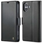 CaseMe 023 iPhone 16 RFID Θήκη Πορτοφόλι Δερμάτινη –Black