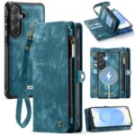 CaseMe 008 Samsung Galaxy S26 5G Θήκη Πορτοφόλι με Αποσπώμενη Θήκη Σιλικόνης -Blue