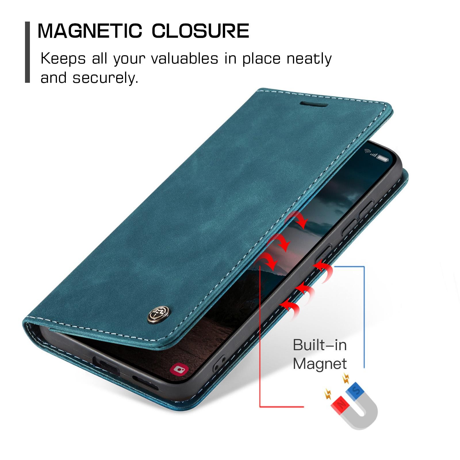 CaseMe 013 Samsung Galaxy S26 5G Retro Leather Θήκη Βιβλίο -Blue