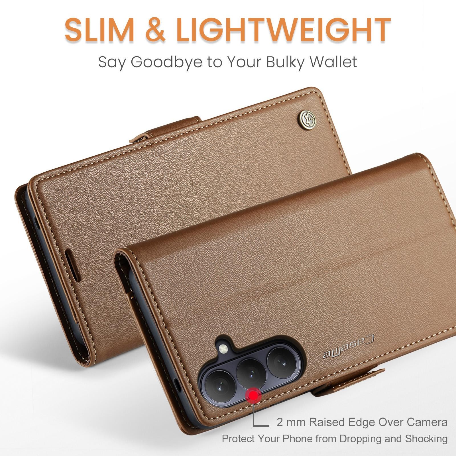 CaseMe 023 Samsung Galaxy S26 5G RFID Θήκη Πορτοφόλι Δερμάτινη –Brown