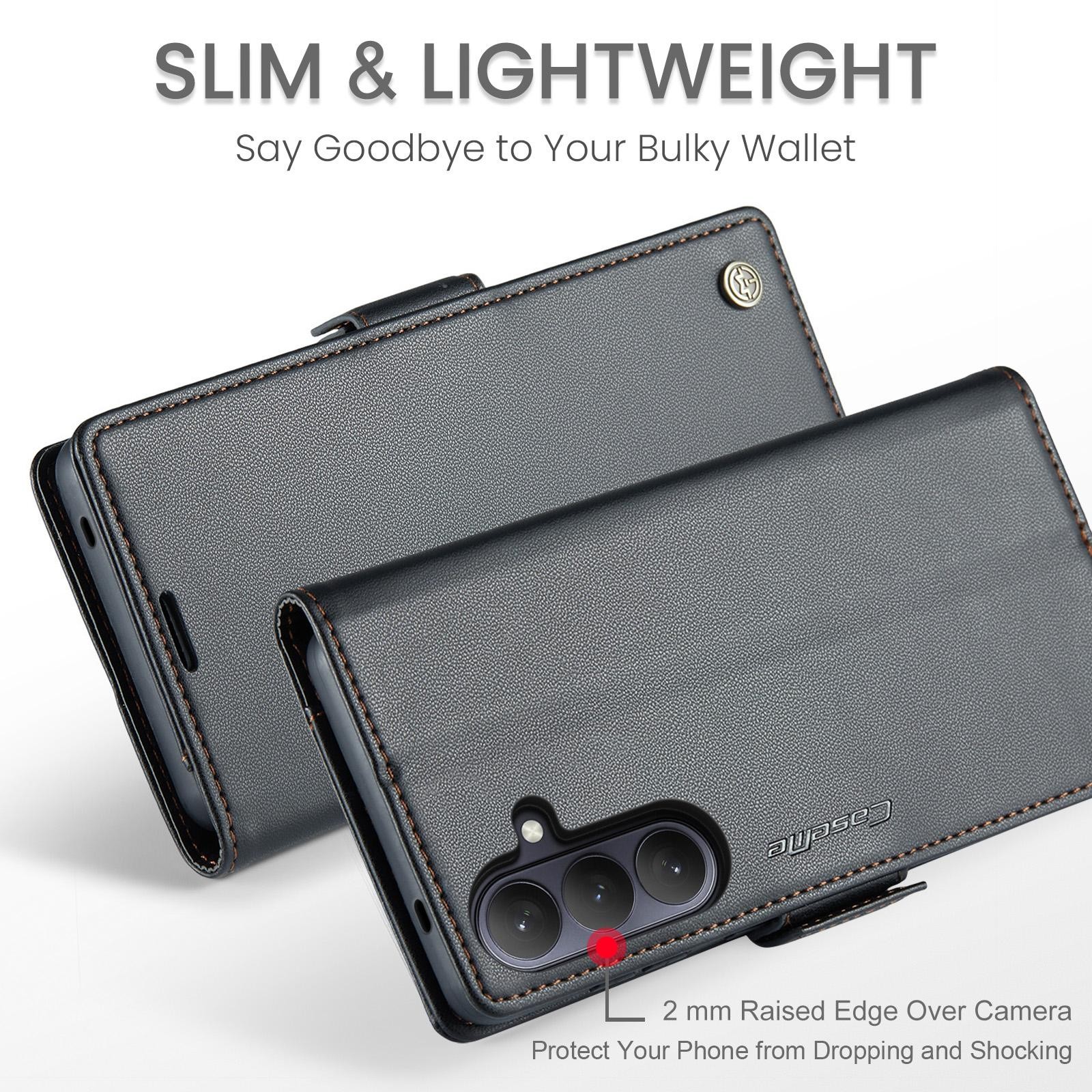 CaseMe 023 Samsung Galaxy S26 5G RFID Θήκη Πορτοφόλι Δερμάτινη –Black