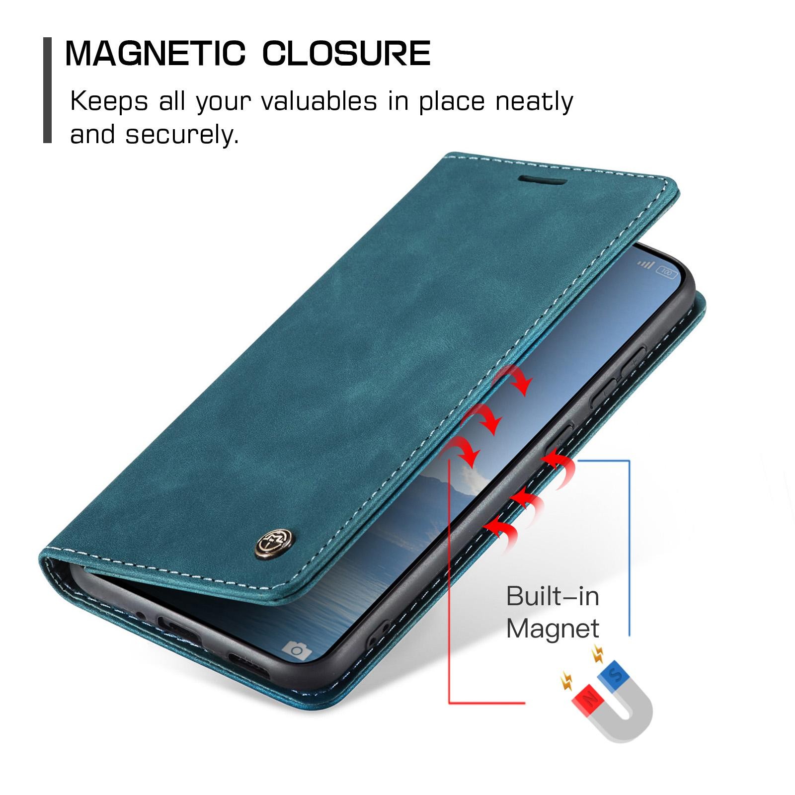 CaseMe 013 Xiaomi 15T Pro 5G Retro Leather Θήκη Βιβλίο -Blue