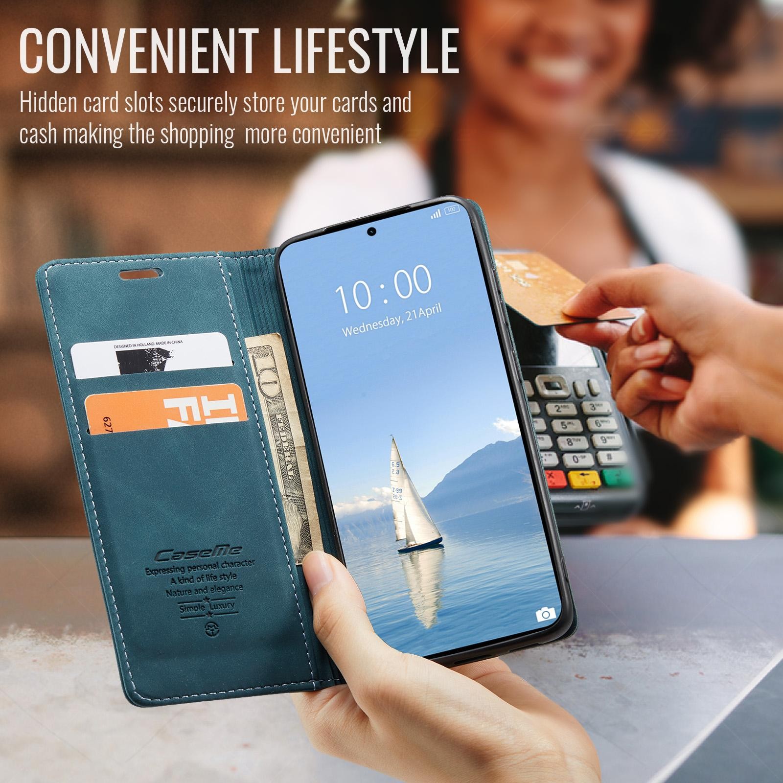 CaseMe 013 Xiaomi 15T Pro 5G Retro Leather Θήκη Βιβλίο -Blue