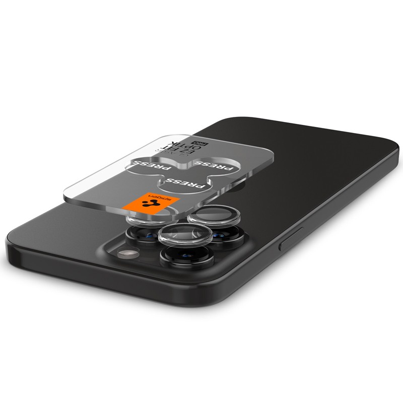 iPhone 17/16/15/14 Pro κ 17/16/15/14 Pro Max Προστασία Κάμερας Spigen Glas.tR EZ FIT Optik PRO Camera Protector 2 pcs Silver