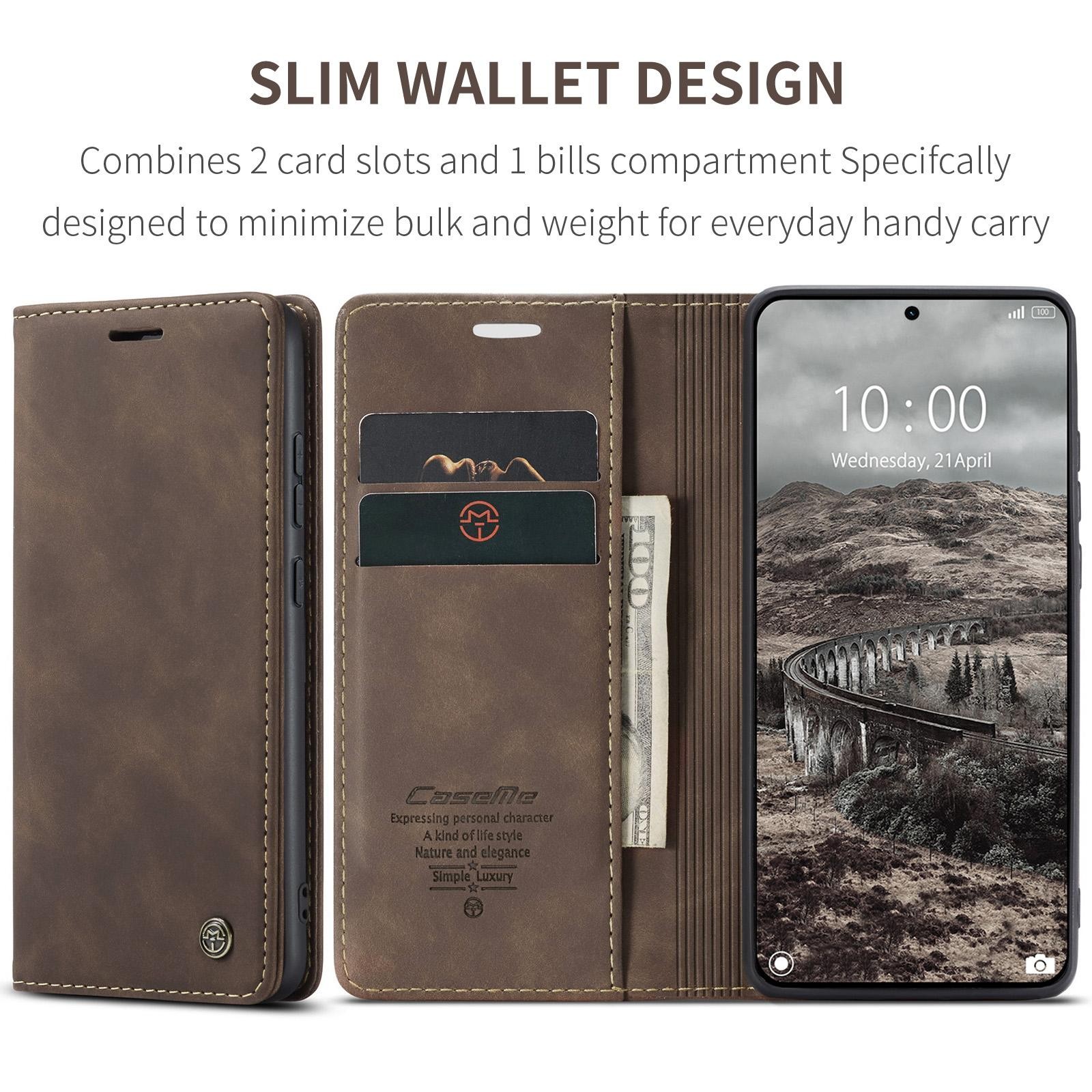 CaseMe 013 Xiaomi 15T Pro 5G Retro Leather Θήκη Βιβλίο -Coffee