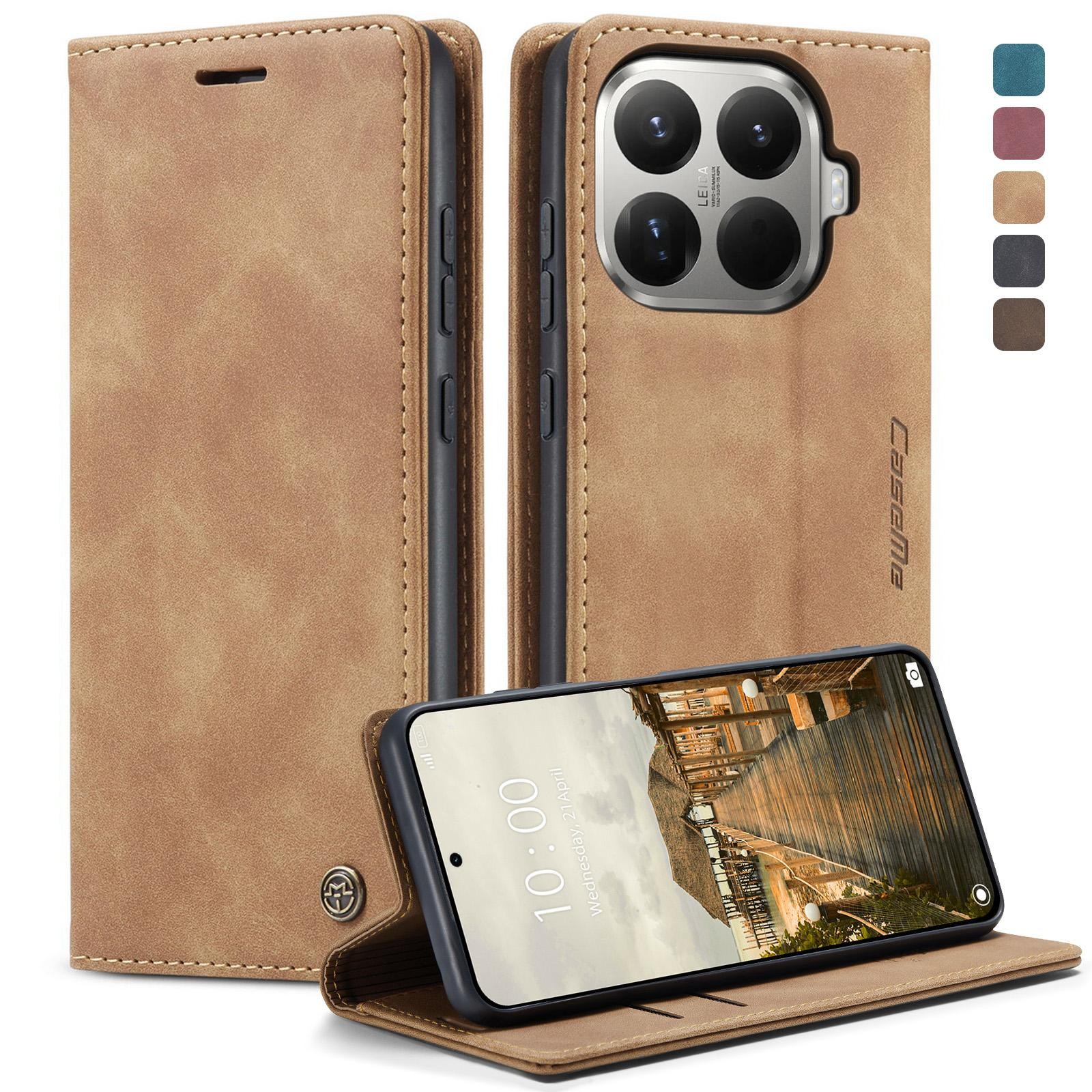CaseMe 013 Xiaomi 15T Pro 5G Retro Leather Θήκη Βιβλίο -Brown
