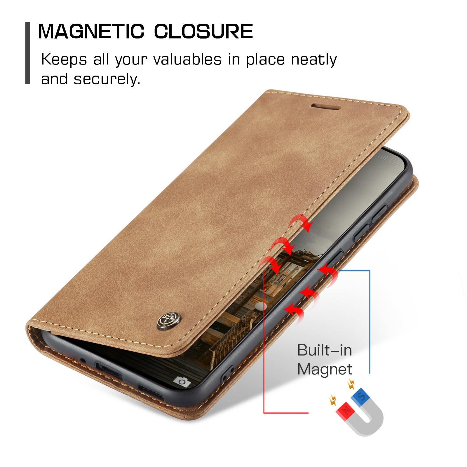 CaseMe 013 Xiaomi 15T Pro 5G Retro Leather Θήκη Βιβλίο -Brown