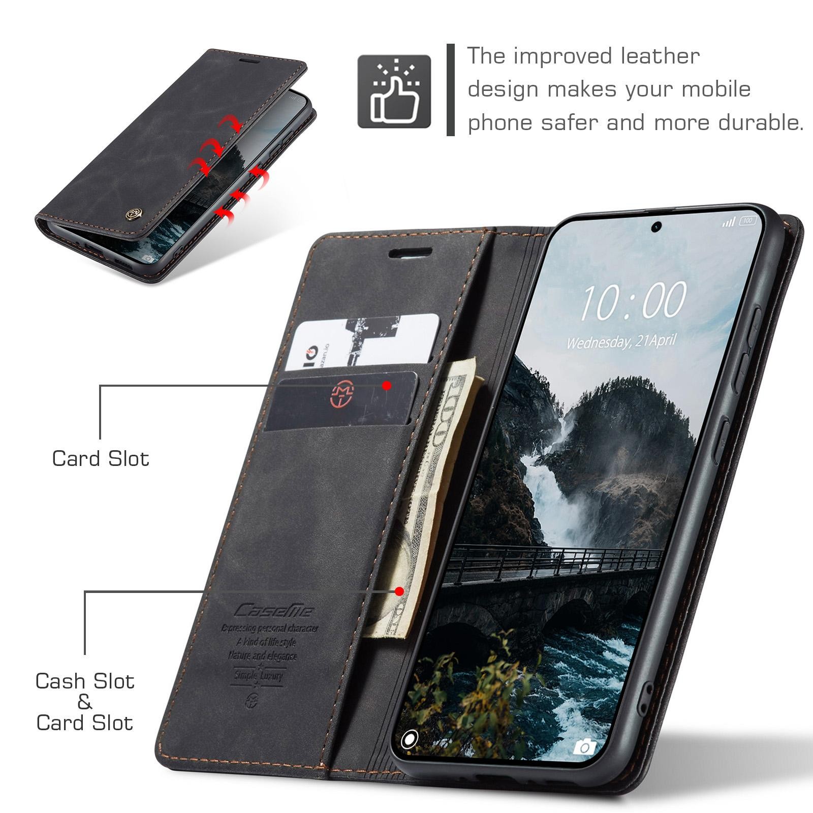CaseMe 013 Xiaomi 15T Pro 5G Retro Leather Θήκη Βιβλίο - Black