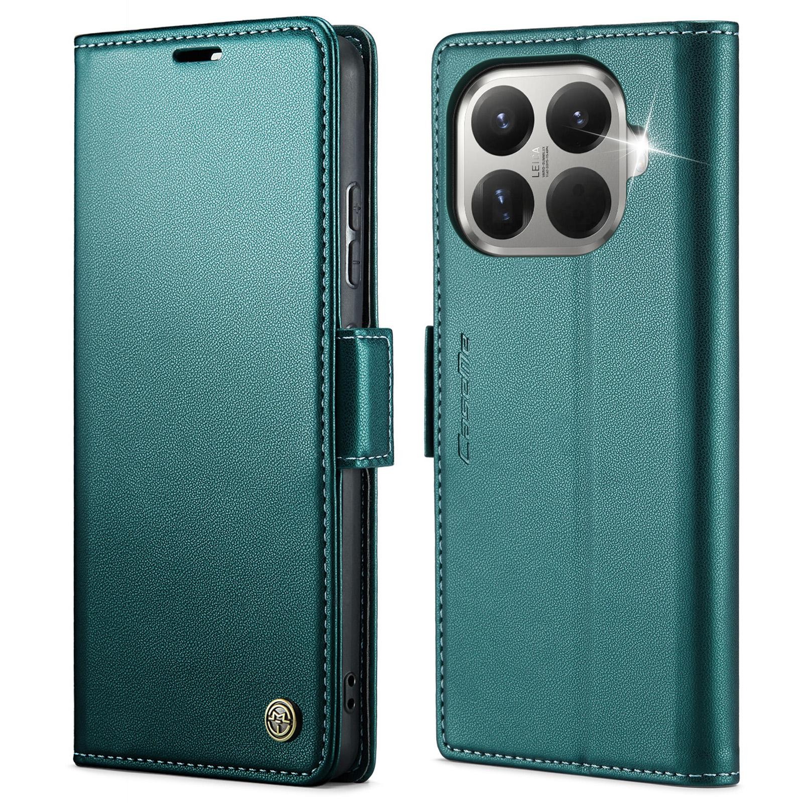 CaseMe 023 Xiaomi 15T Pro 5G RFID Θήκη Πορτοφόλι Δερμάτινη –Green