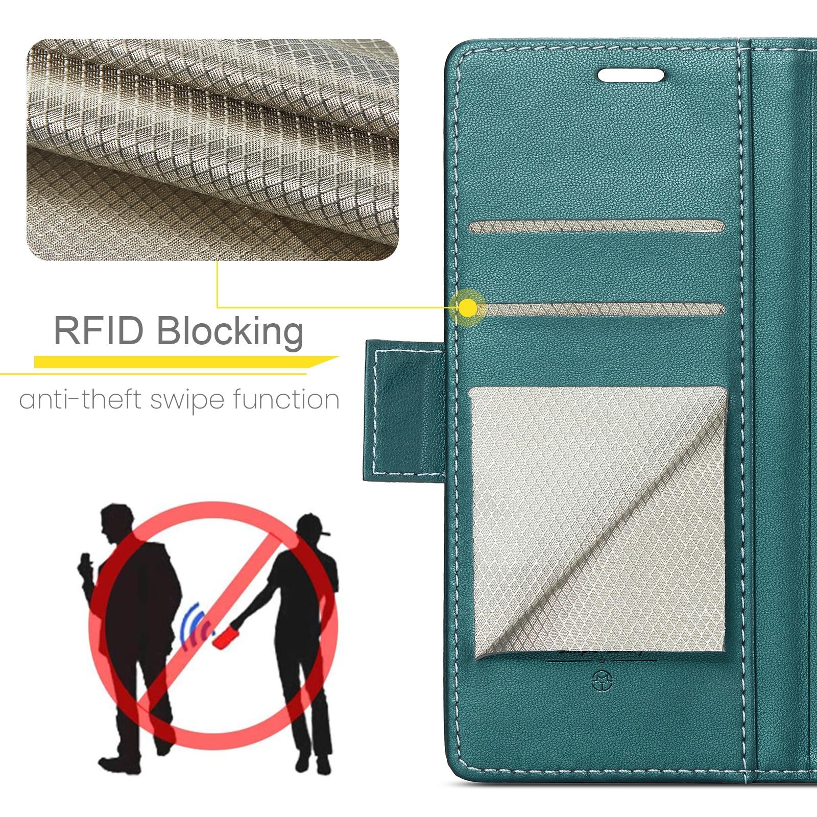 CaseMe 023 Xiaomi 15T Pro 5G RFID Θήκη Πορτοφόλι Δερμάτινη –Green