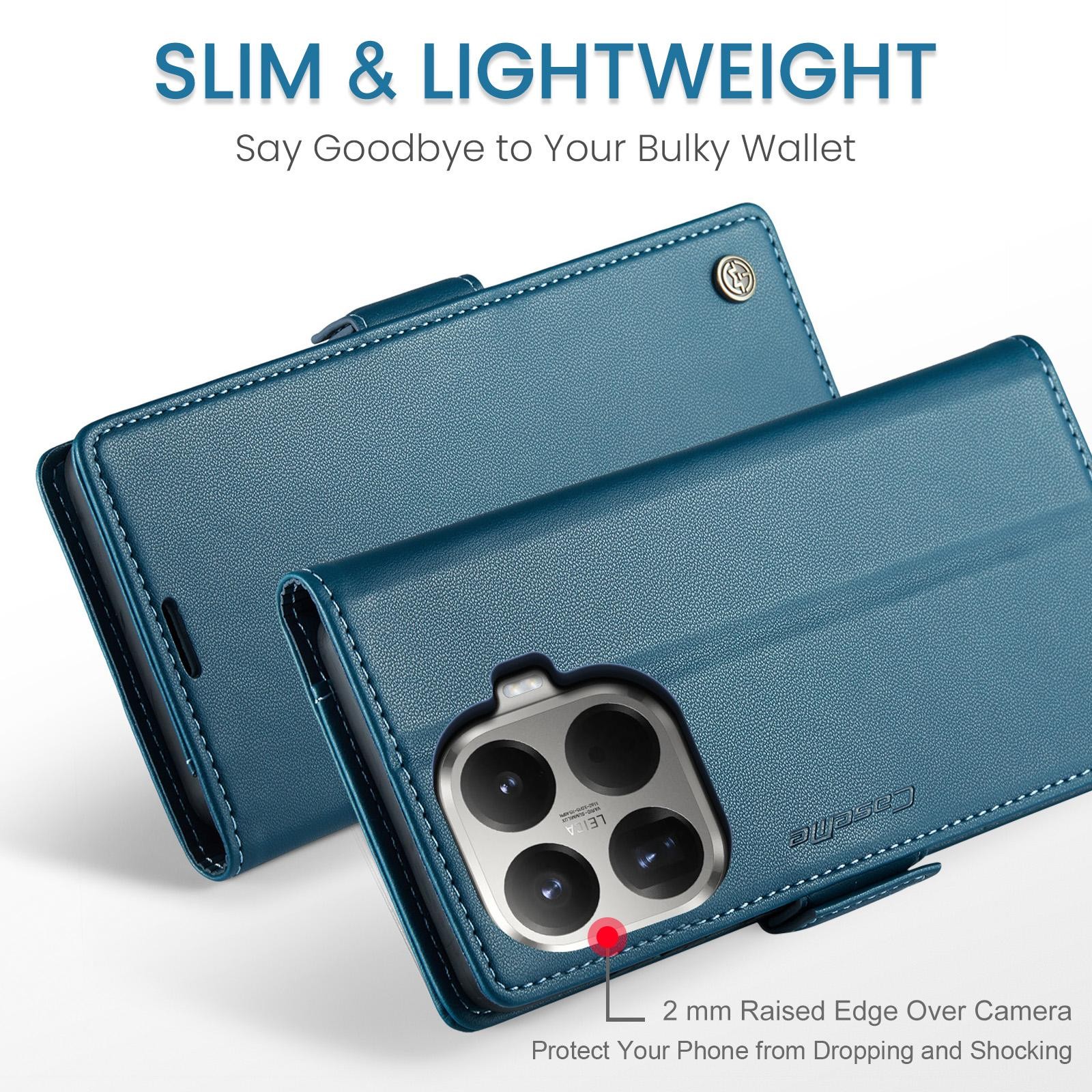CaseMe 023 Xiaomi 15T Pro 5G RFID Θήκη Πορτοφόλι Δερμάτινη –Blue