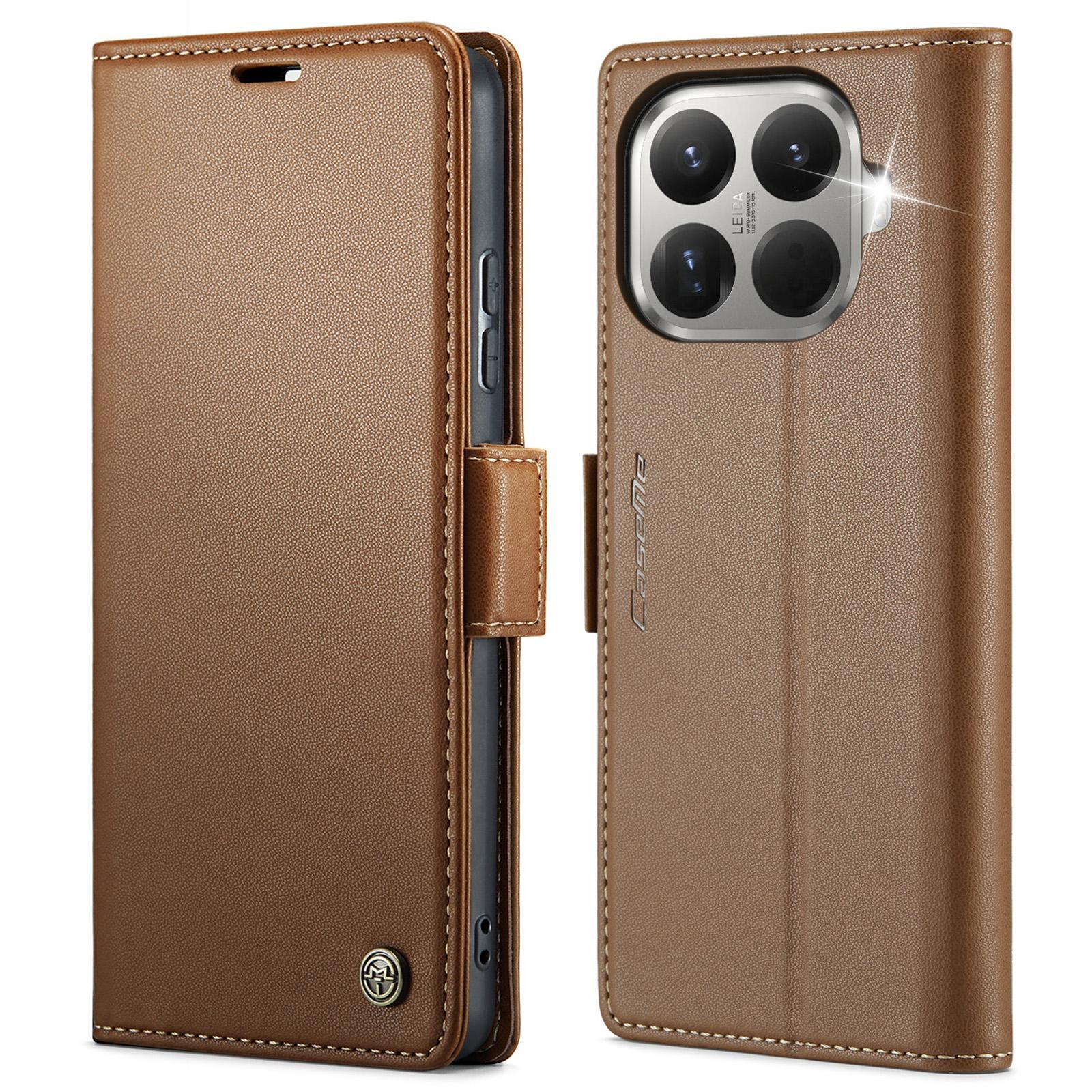CaseMe 023 Xiaomi 15T Pro 5G RFID Θήκη Πορτοφόλι Δερμάτινη –Brown
