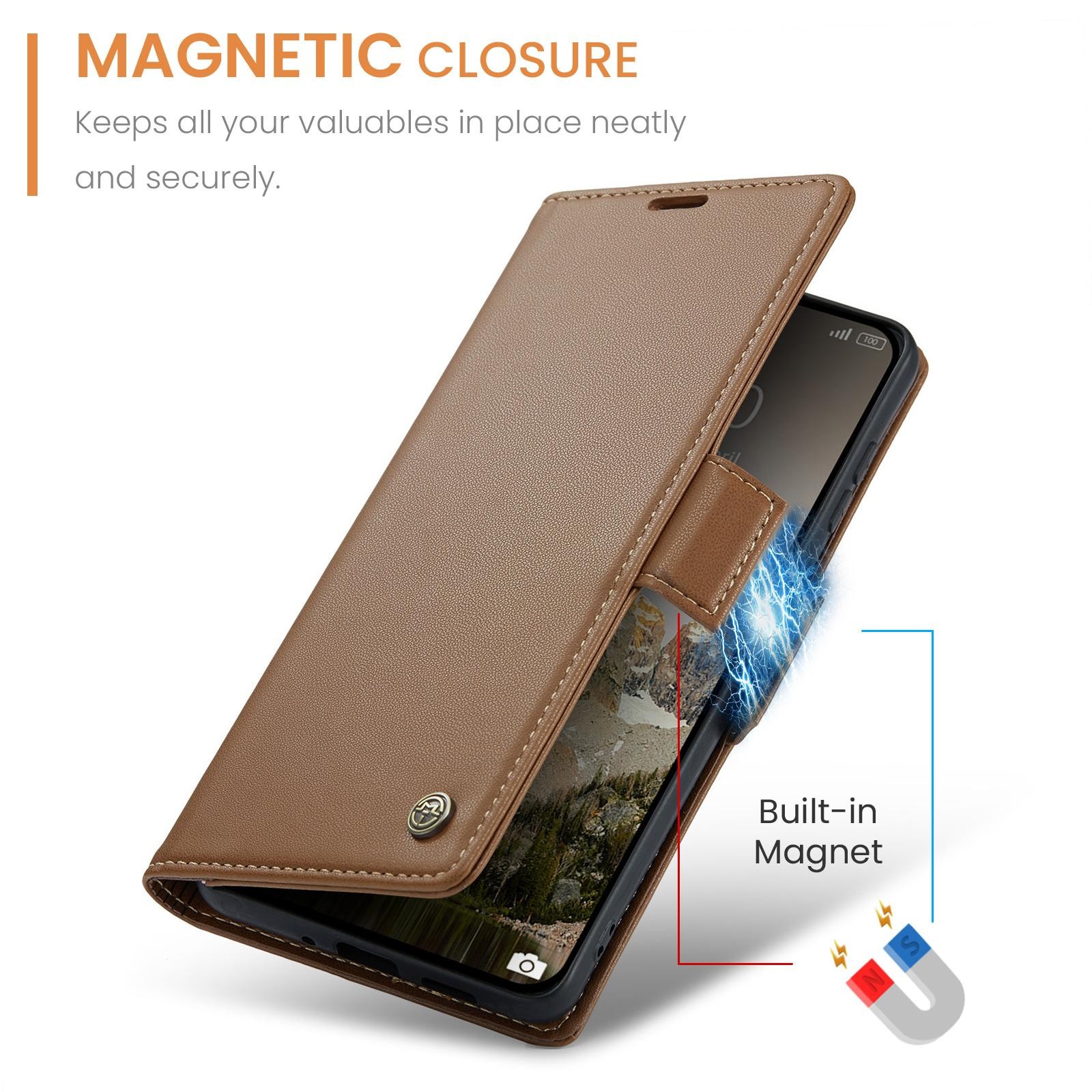CaseMe 023 Xiaomi 15T Pro 5G RFID Θήκη Πορτοφόλι Δερμάτινη –Brown