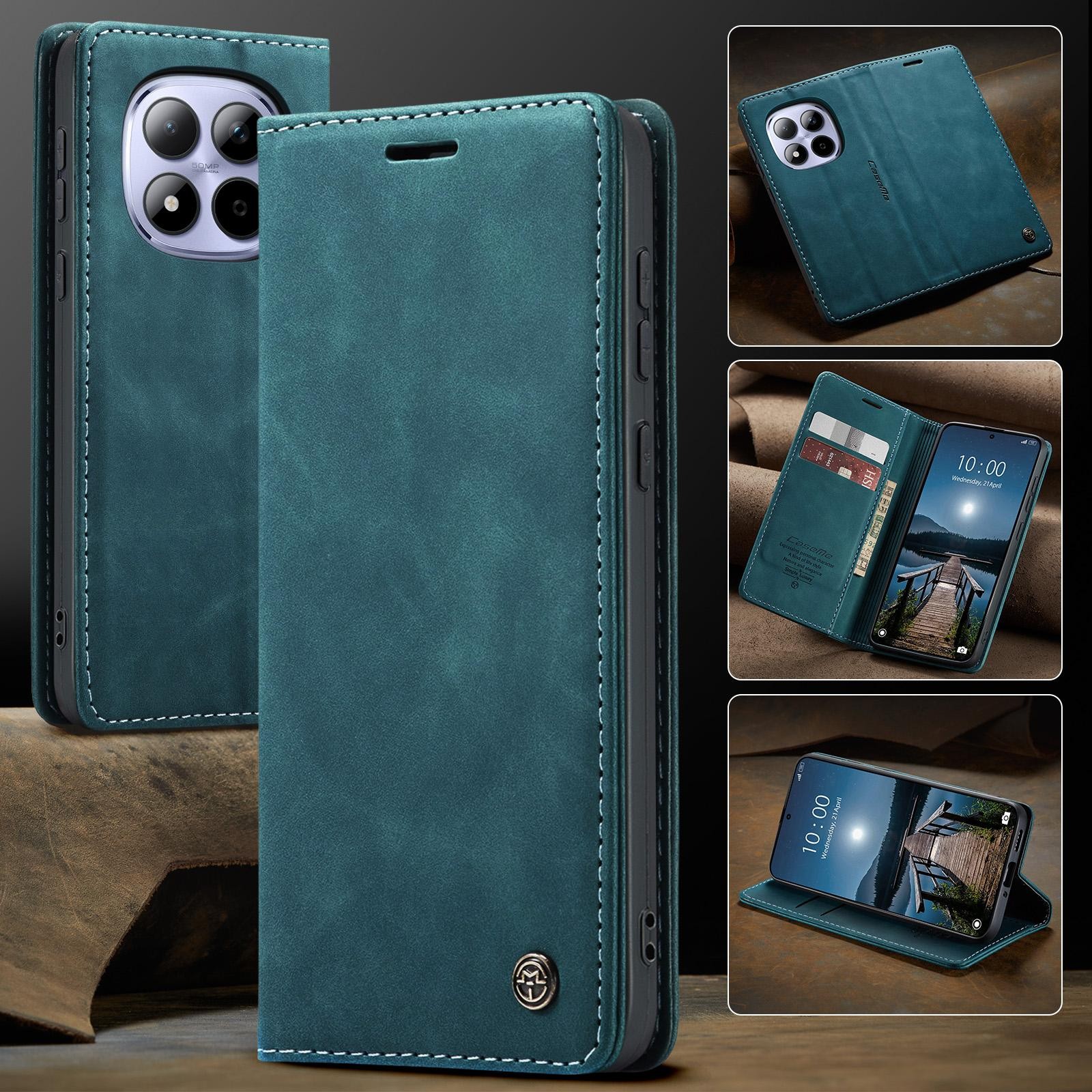 CaseMe 013 Xiaomi Redmi Note 15 Pro 5G Retro Leather Θήκη Βιβλίο -Blue