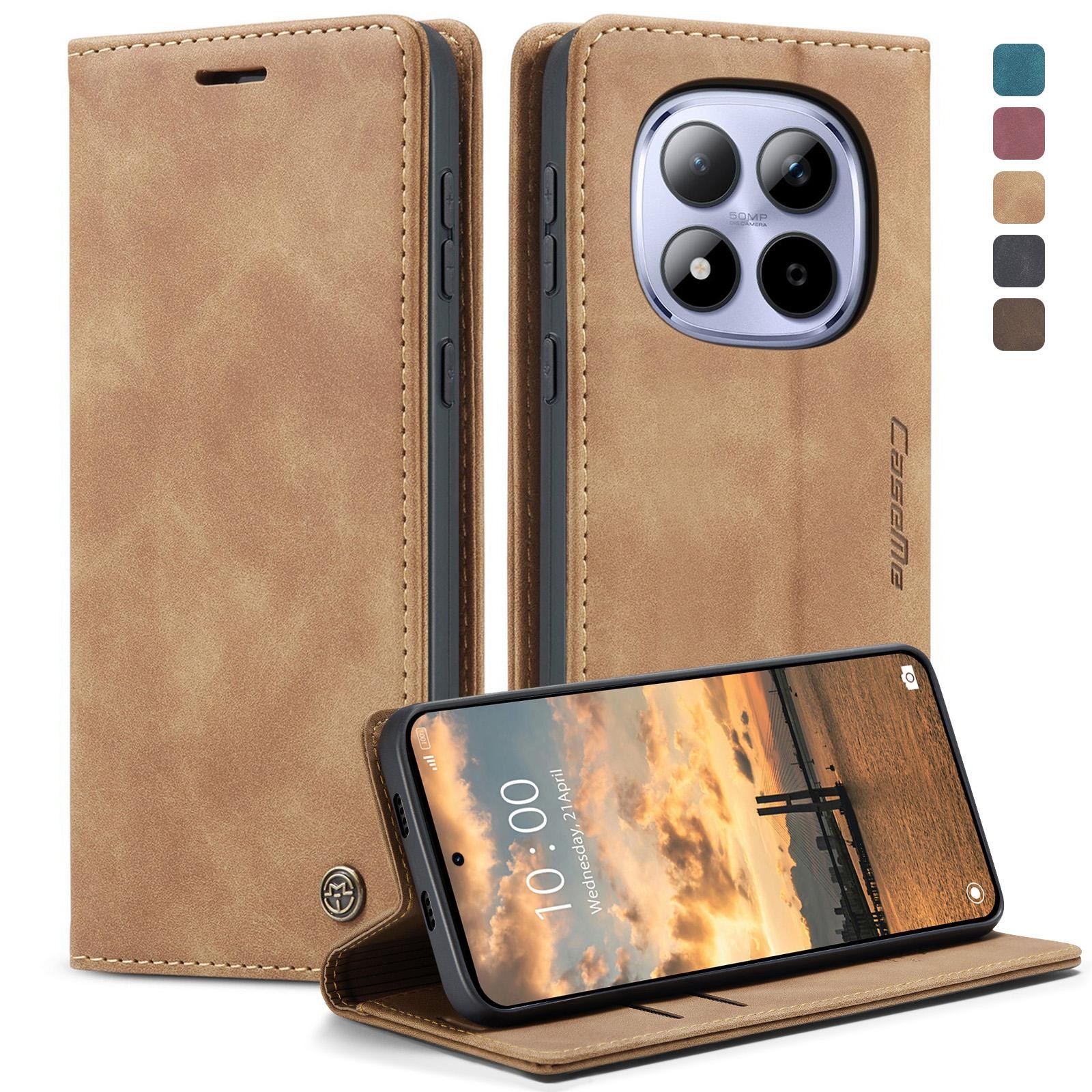 CaseMe 013 Xiaomi Redmi Note 15 Pro 5G Retro Leather Θήκη Βιβλίο -Brown