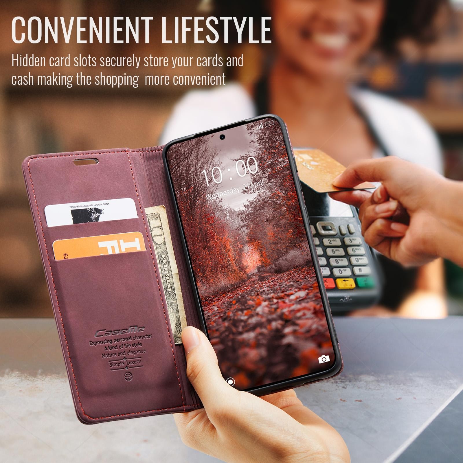 CaseMe 013 Xiaomi Redmi Note 15 Pro 5G Retro Leather Θήκη Βιβλίο -Red