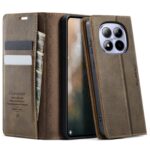 CaseMe 033 Xiaomi Redmi Note 15 Pro 5G RFID Retro Θήκη Βιβλίο Δερμάτινη –Coffee