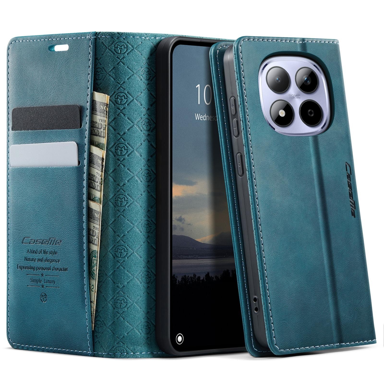 CaseMe 033 Xiaomi Redmi Note 15 Pro 5G RFID Retro Θήκη Βιβλίο Δερμάτινη –Green