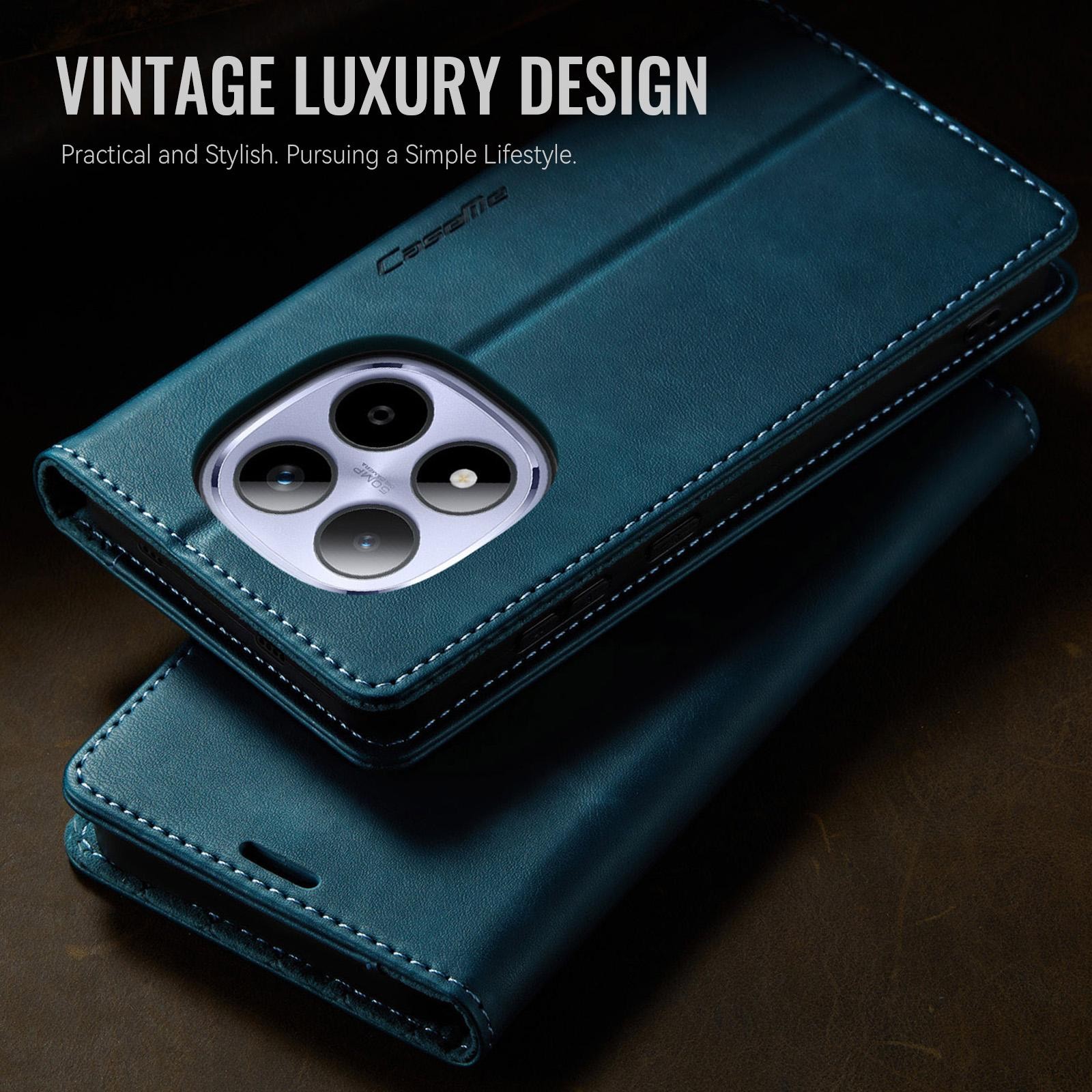 CaseMe 033 Xiaomi Redmi Note 15 Pro 5G RFID Retro Θήκη Βιβλίο Δερμάτινη –Green