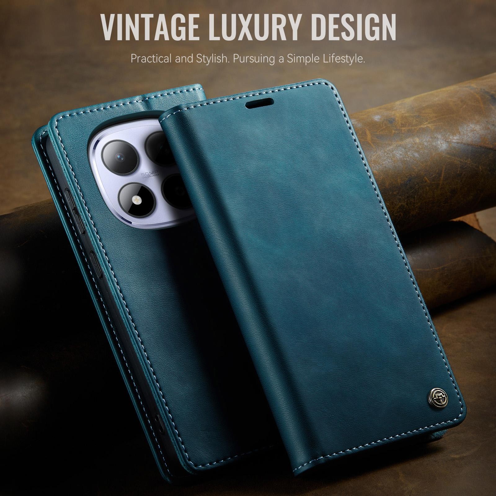 CaseMe 033 Xiaomi Redmi Note 15 Pro 5G RFID Retro Θήκη Βιβλίο Δερμάτινη –Green