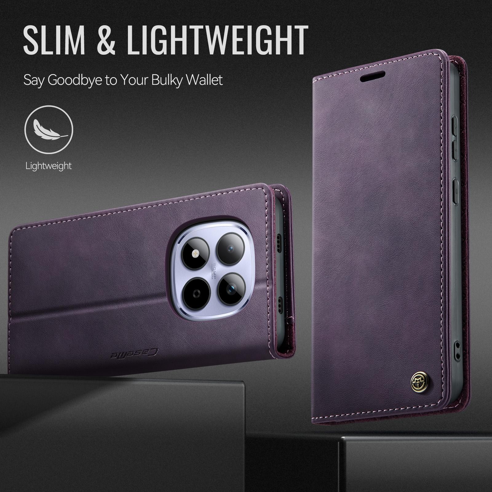 CaseMe 033 Xiaomi Redmi Note 15 Pro 5G RFID Retro Θήκη Βιβλίο Δερμάτινη – Purple