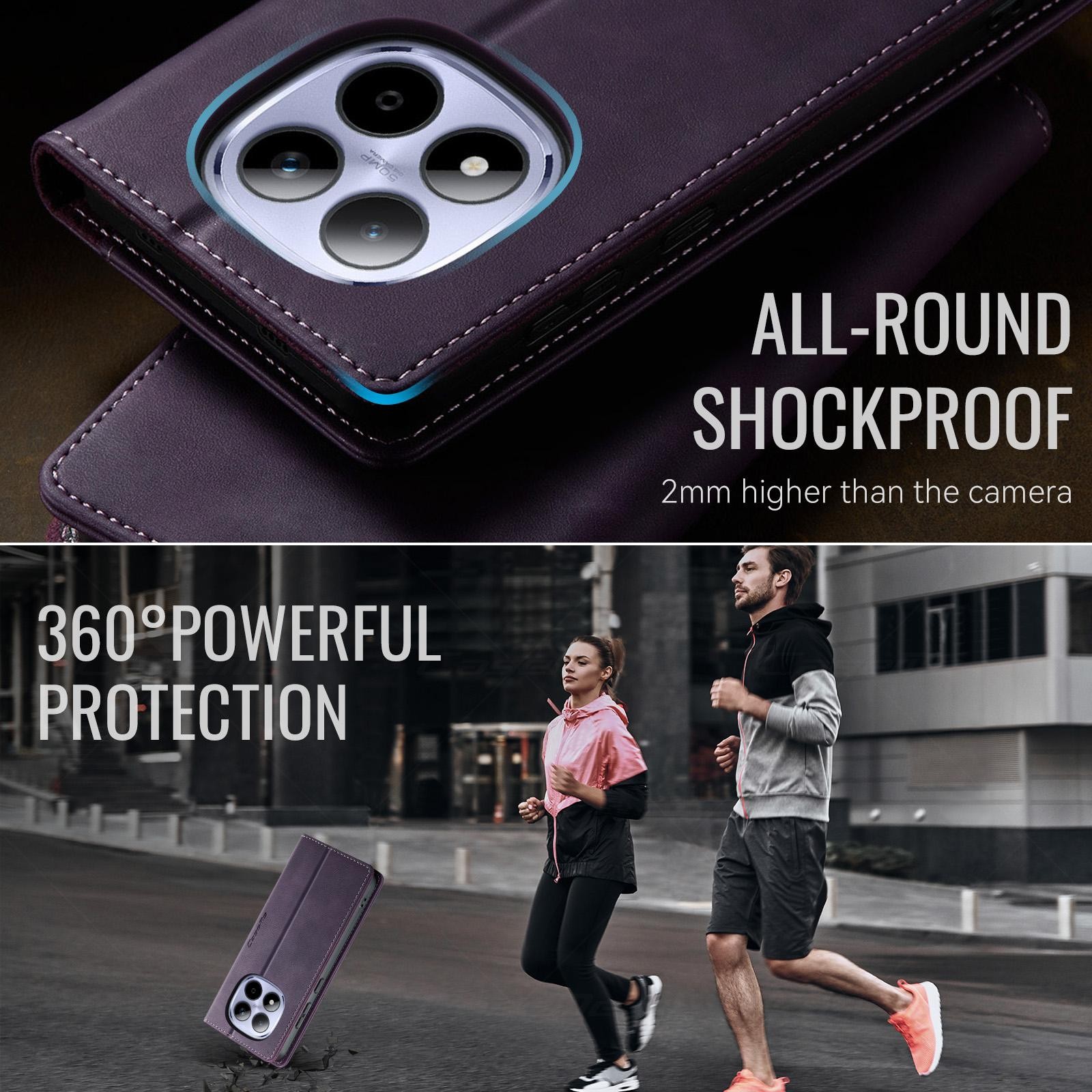 CaseMe 033 Xiaomi Redmi Note 15 Pro 5G RFID Retro Θήκη Βιβλίο Δερμάτινη – Purple