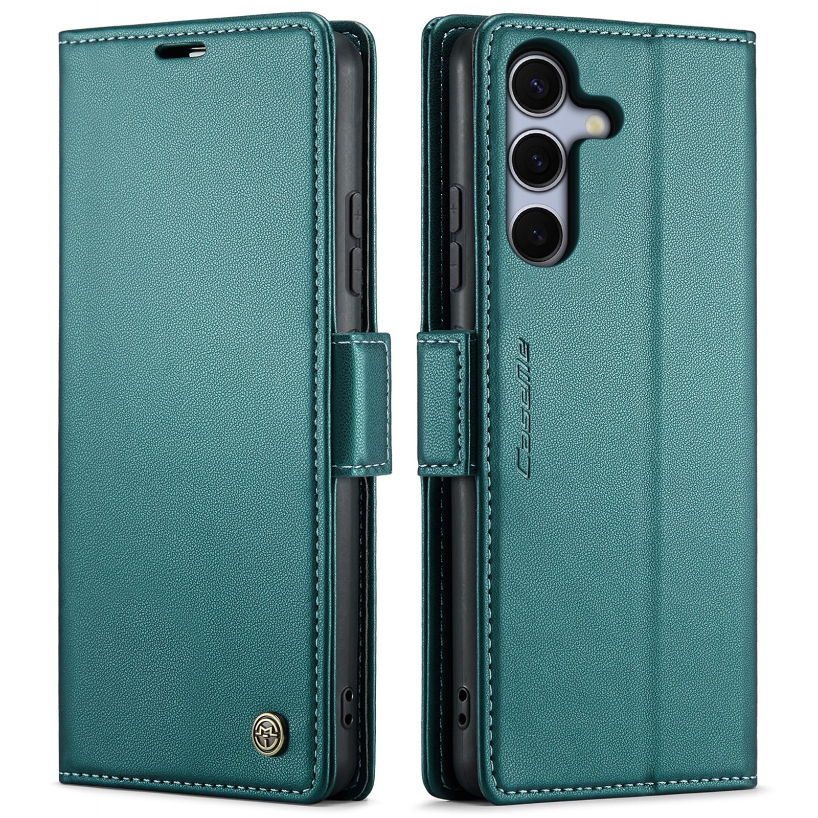 CaseMe 023 Samsung Galaxy S25/S24 5G RFID Θήκη Πορτοφόλι Δερμάτινη –Green