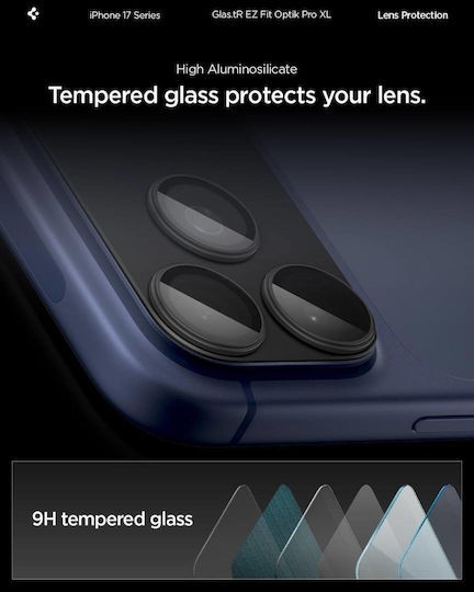 iPhone 17 Pro Προστασία Κάμερας Spigen Glas.tR EZ FIT Optik PRO XL Camera Protector Cover Black