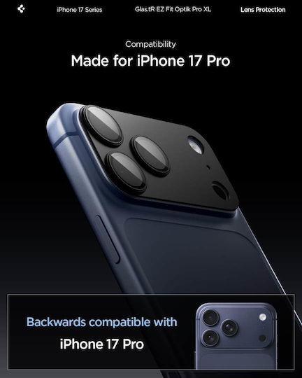 iPhone 17 Pro Προστασία Κάμερας Spigen Glas.tR EZ FIT Optik PRO XL Camera Protector Cover Black