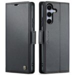 CaseMe 023 Samsung Galaxy S25/S24 5G RFID Θήκη Πορτοφόλι Δερμάτινη –Black