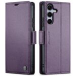CaseMe 023 Samsung Galaxy S25/S24 5G RFID Θήκη Πορτοφόλι Δερμάτινη –Purple