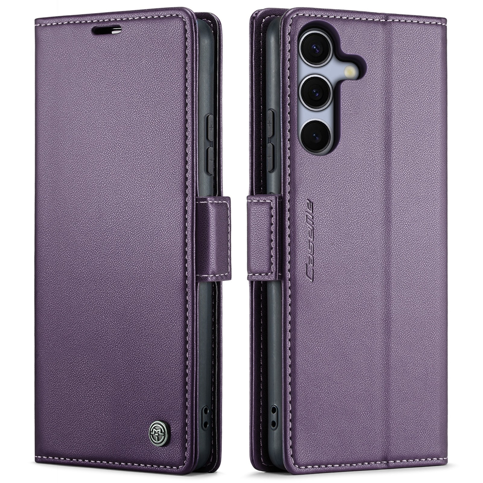 CaseMe 023 Samsung Galaxy S25/S24 5G RFID Θήκη Πορτοφόλι Δερμάτινη –Purple