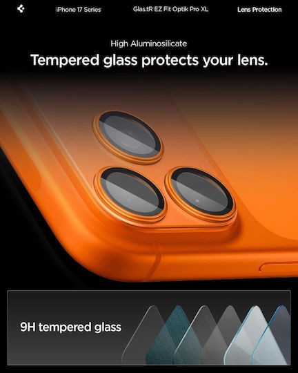 iPhone 17 Pro Προστασία Κάμερας Spigen Glas.tR EZ FIT Optik PRO XL Camera Protector Cover Orange