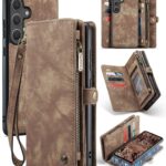 CaseMe 008 Samsung Galaxy S25 5G Θήκη Πορτοφόλι με Αποσπώμενη Θήκη Σιλικόνης -Brown
