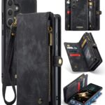 CaseMe 008 Samsung Galaxy S25 5G Θήκη Πορτοφόλι με Αποσπώμενη Θήκη Σιλικόνης -Black