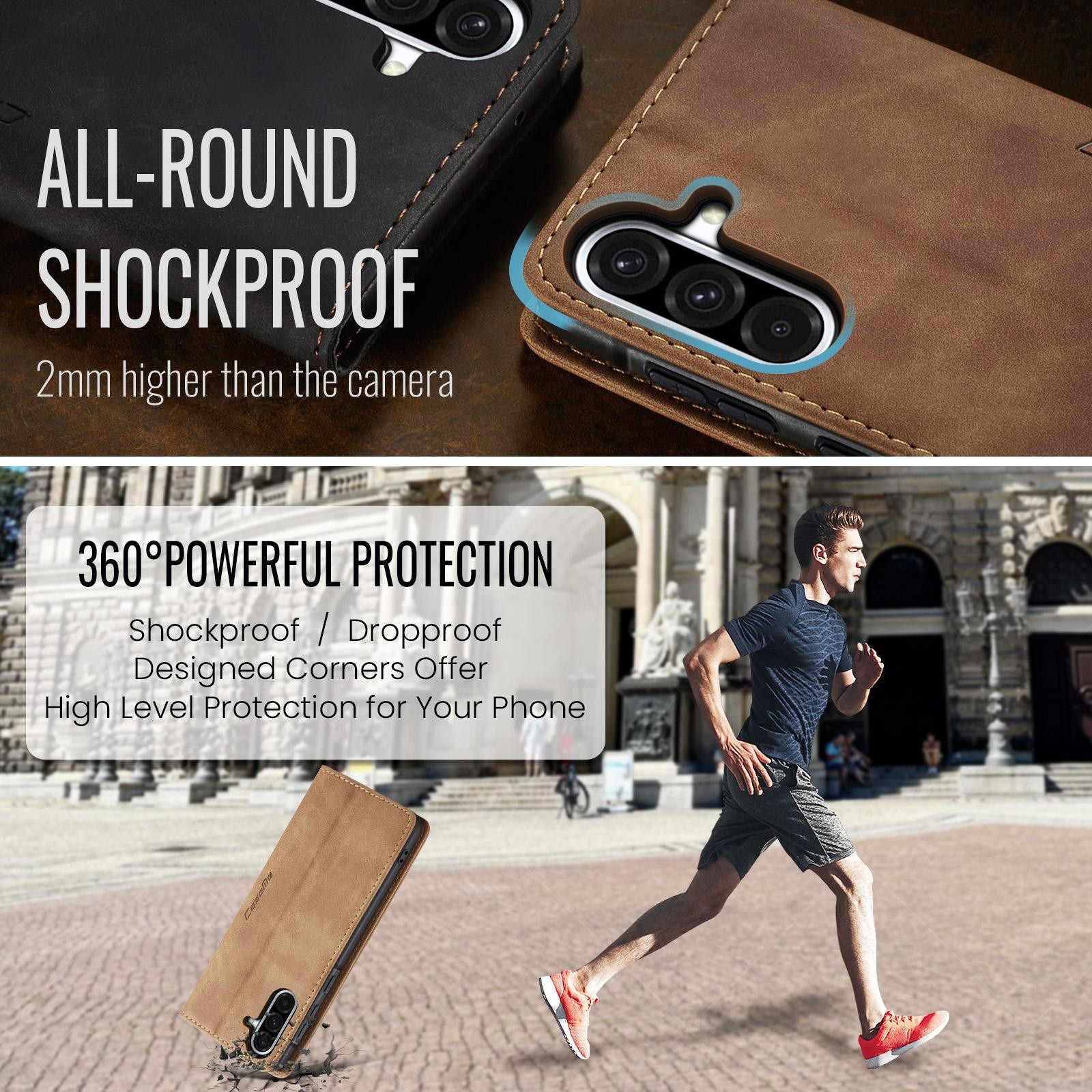 CaseMe 013 Samsung Galaxy A36 5G Retro Leather Θήκη Βιβλίο -Brown