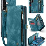 CaseMe 008 Samsung Galaxy A36 5G Θήκη Πορτοφόλι με Αποσπώμενη Θήκη Σιλικόνης -Blue