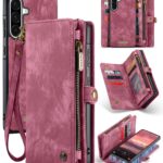 CaseMe 008 Samsung Galaxy A36 5G Θήκη Πορτοφόλι με Αποσπώμενη Θήκη Σιλικόνης -Wine Red