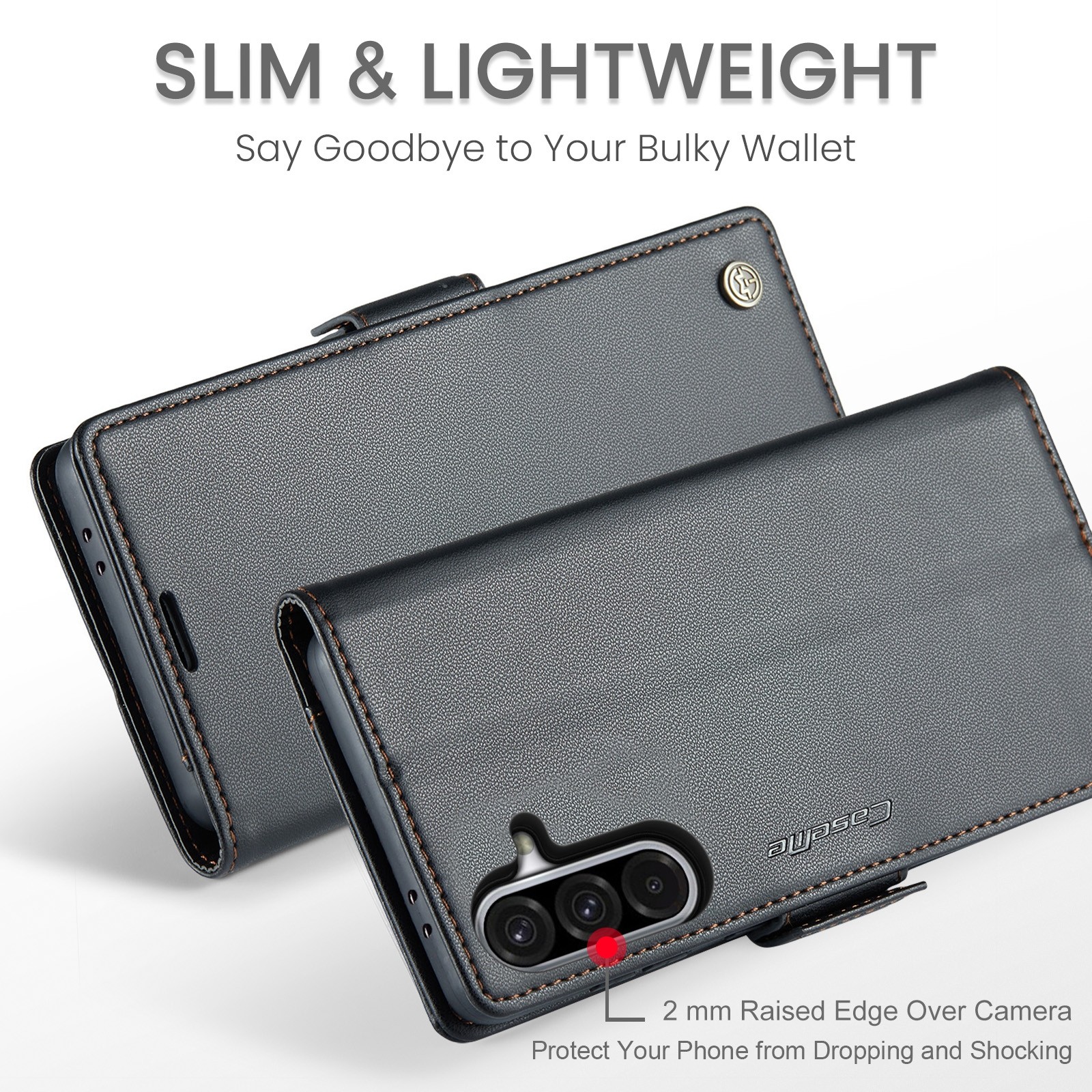 CaseMe 023 Samsung Galaxy A36 5G RFID Θήκη Πορτοφόλι Δερμάτινη –Black