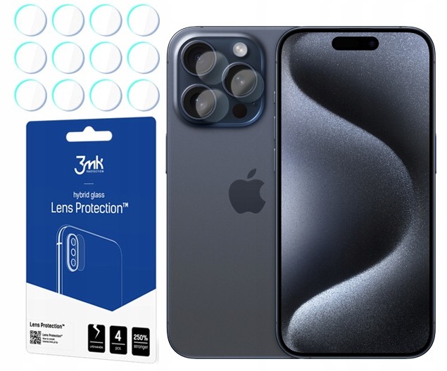 Iphone 15 Pro Max Προστασία Κάμερας 3mk Lens Protection Camera Glass 4 pcs