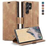 CaseMe 013 Samsung Galaxy S25 Ultra 5G Retro Leather Θήκη Βιβλίο - Brown