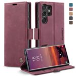 CaseMe 013 Samsung Galaxy S25 Ultra 5G Retro Leather Θήκη Βιβλίο -Red
