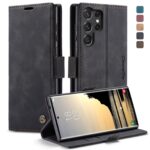 CaseMe 013 Samsung Galaxy S25 Ultra 5G Retro Leather Θήκη Βιβλίο -Black