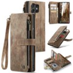 CaseMe C30 Samsung Galaxy S25 Ultra 5G Card Slots Zipper Θήκη Πορτοφόλι Δερμάτινη –Brown