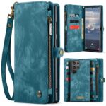 CaseMe 008 Samsung Galaxy S25 Ultra 5G Θήκη Πορτοφόλι με Αποσπώμενη Θήκη Σιλικόνης - Blue
