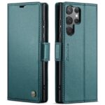 CaseMe 023 Samsung Galaxy S25 Ultra 5G RFID Θήκη Πορτοφόλι Δερμάτινη –Green